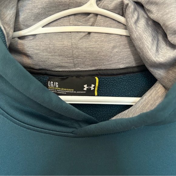 Under Armour | Hoodie | Size Mens L | Dark Blue/Green - Picture 3 of 8